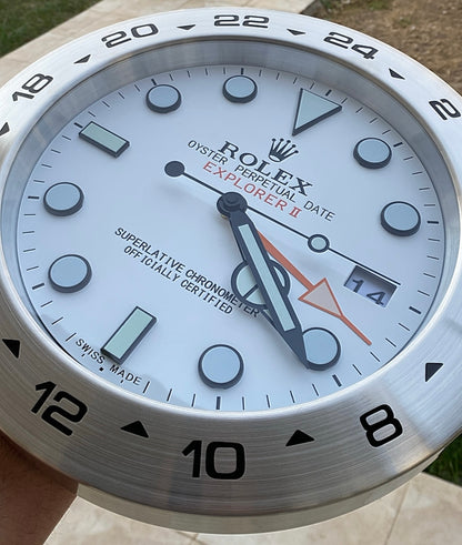 قسم رجال الاعمال - ساعة رولكس اكسبلورار للحائط - صناعة يدوية للمينا منفذ تاريخ و ارقام لومينوس مثّل ساعة اليد الاصلية