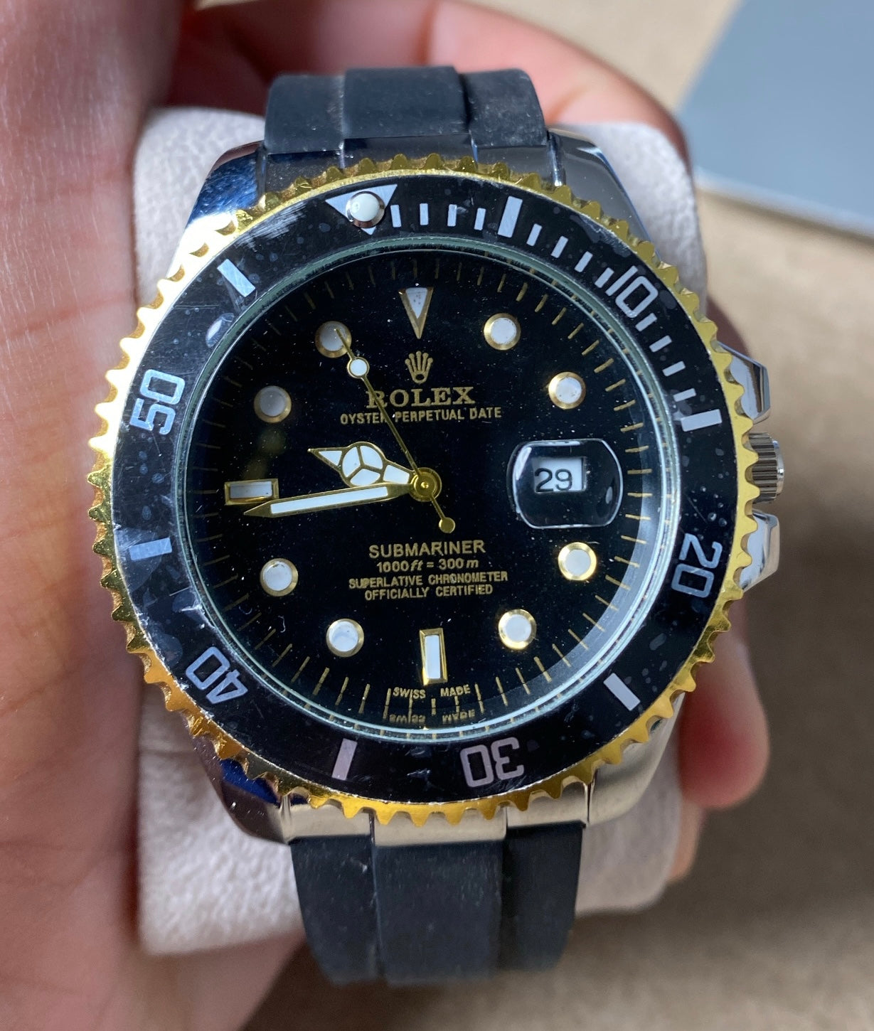 رولكس سابمارينر اسود و ذهبي - كوبي عالي