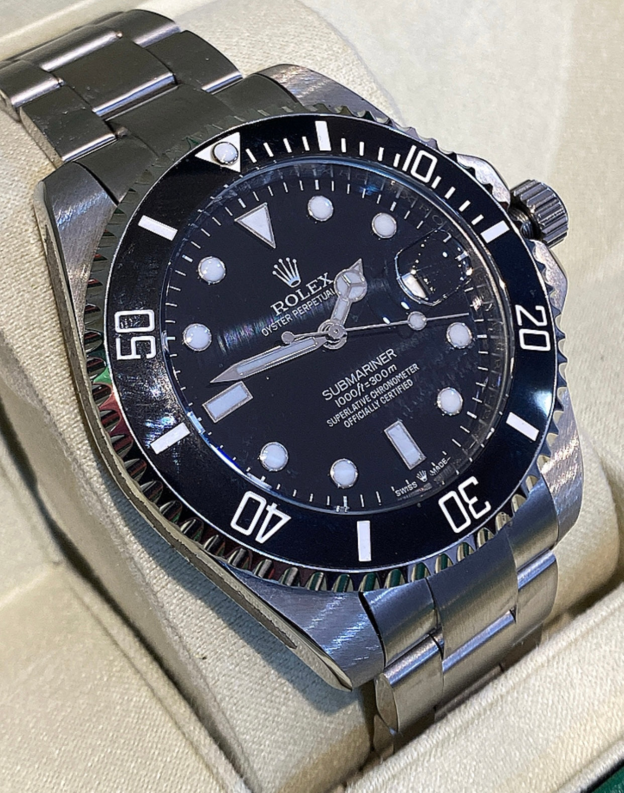 41 mm رولكس سابمارينر اسود اصدار ٢٠٢٤ كلين تايتل + الكارد الذكي الجديد