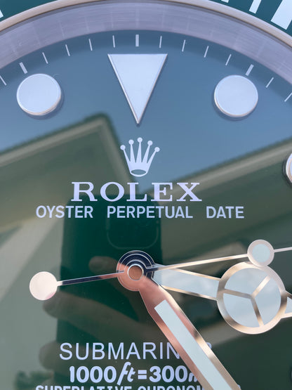 قسم رجال الاعمال - ساعة رولكس سابمارينار للحائط - صناعة يدوية للمينا منفذ تاريخ و ارقام لومينوس مثّل ساعة اليد الاصلية
