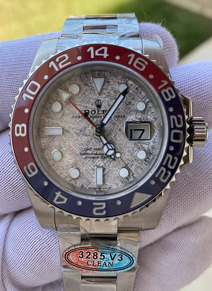 رولكس جي ام تي ببسي اصدار خاص مينا ماربل - كلين طبق الاصل ماكينة سويسري - قطعة نادرة