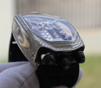 ساعة جاكوب اند كو اصدار خاص بوجاتي شيرون دايموند - حبة واحدة لأول شخص