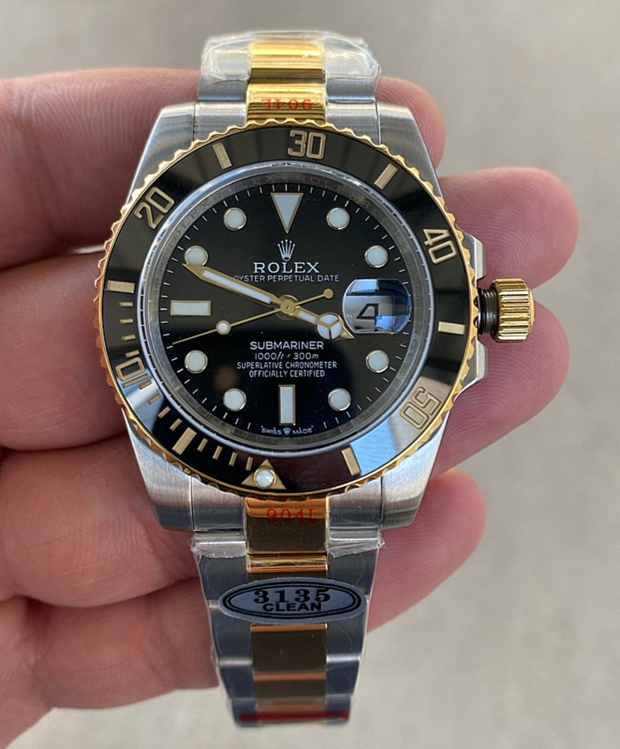 رولكس ساب مارينر ٢٠٢٣ كلين طبق الاصل ماكينة سويسريه