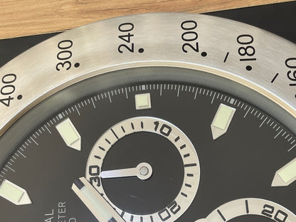 قسم رجال الأعمال ساعه حائط بتصميم رولكس دايتونا سلفر من الداخل اسود