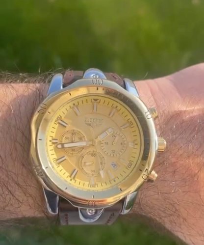 ساعة lige الاصدار الابيض والذهبي