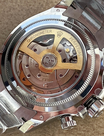40 mm رولكس دايتونا مينا  أسود وعدادات بيضاء