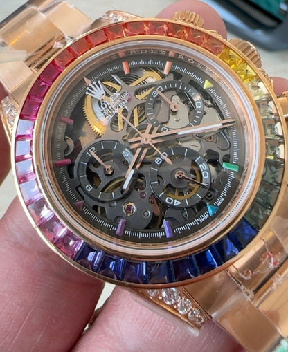 Rolex Daytona Rainbow مصنع لاكجري بلس طبق الاصلية