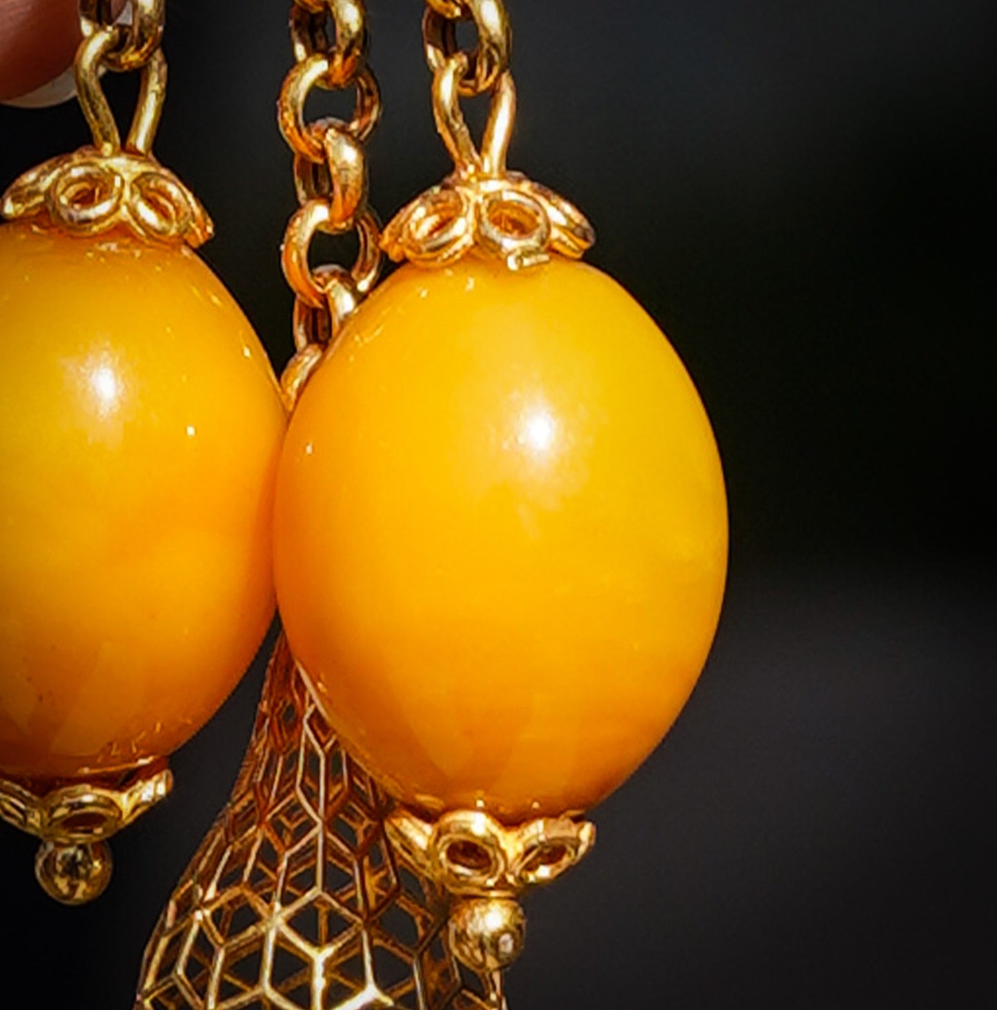 سبحة كهرب كبس ذهب 21