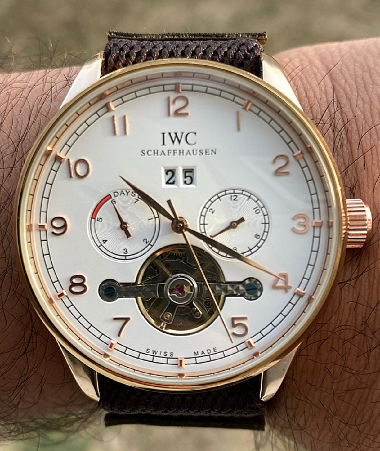 IWC AFTER MARKET EDIT 952 - الساعة كاين طبق الأصلية تم التعديل عليها - الساعة فينتج دون اوراق
