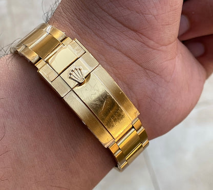 رولكس دايتونا يالو جولد ذهب اصفر مينا ذهبي ارقام الماس - كلين طبق ال- ماكينة سويسري كوزموجراف طبق الاصل