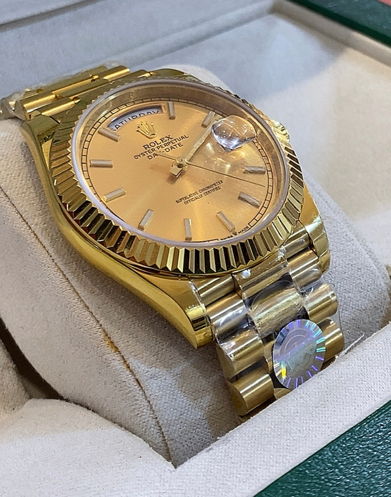 رولكس دايديت كلين فول يالو جولد - كلين طبق الأصل ماكينة سويسري  طلاء ذهب ١٨