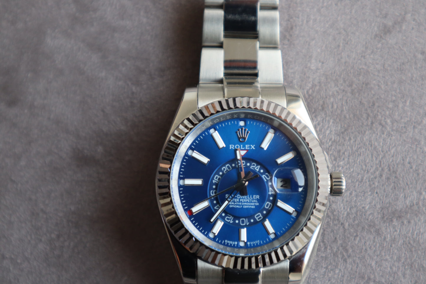 رولكس سكاي دولر مينا ازرق - الأعلى طلباً جودة الساعة جراند ماستر