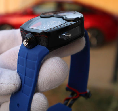 Jacob & Co - جاكوب بوجاتي شيريون كلين ستراب كحلي