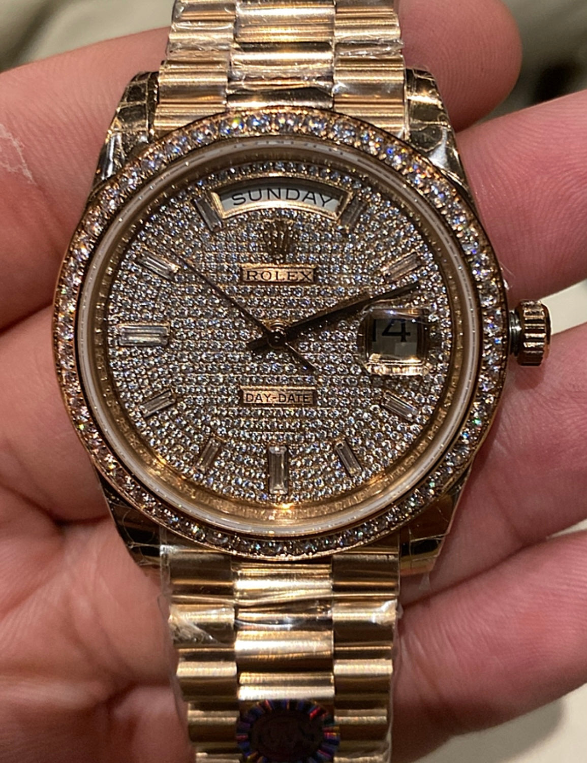 روليكس داي ديت مينا باڤيد - ساعة نادرة جدا - الساعة كليون طبق الاصل ماكينة سويسري (ووزجولد)