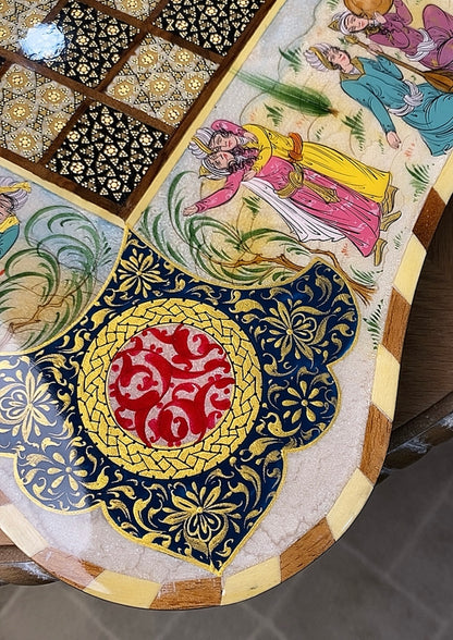 تحفة فنية صناعة يدوية - طاولي و شطرنج رسمة واحدة فقط يعني الحبة الوحيدة في العراق - احجار الطاولي و الشطرنج صناعة يدوي  بادق التفاصيل