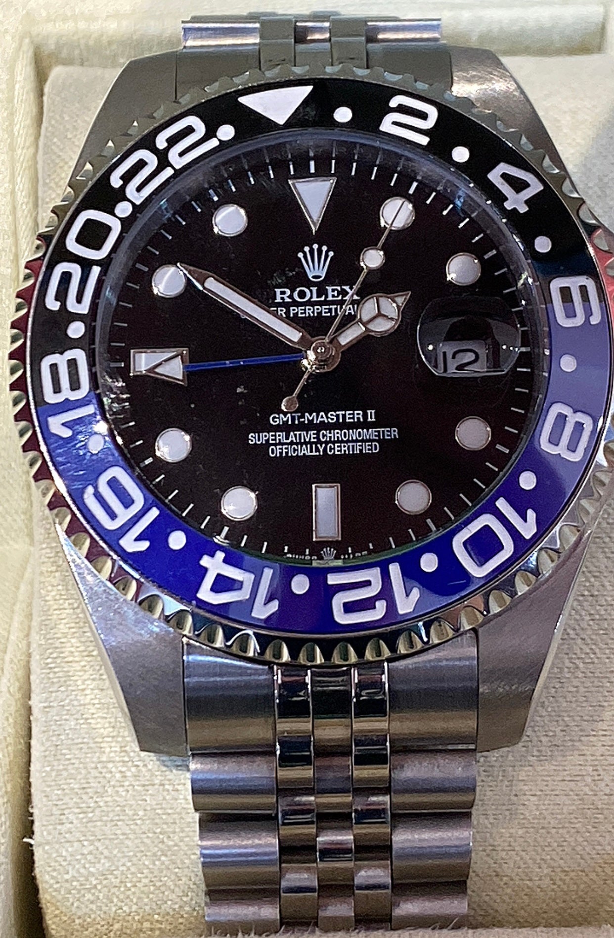 43 mm رولكس باتمان اصدار ٢٠٢٤ كلين تايتل + الكارد الذكي الجديد