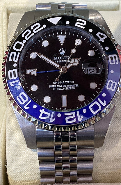 43 mm رولكس باتمان اصدار ٢٠٢٤ كلين تايتل + الكارد الذكي الجديد