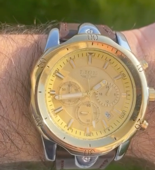 ساعة lige الاصدار الابيض والذهبي