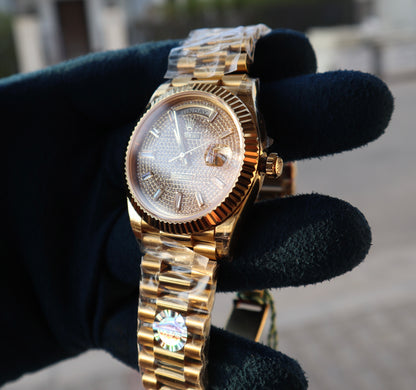 Roled day-Date pave Diamond Dial