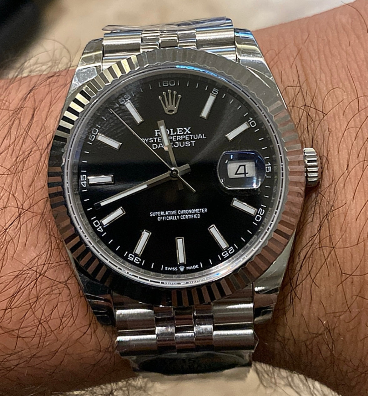 رولكس دايت جست مينا اسود ستراب جوبلي - كلين طبق الأصل ماكينة سويسري