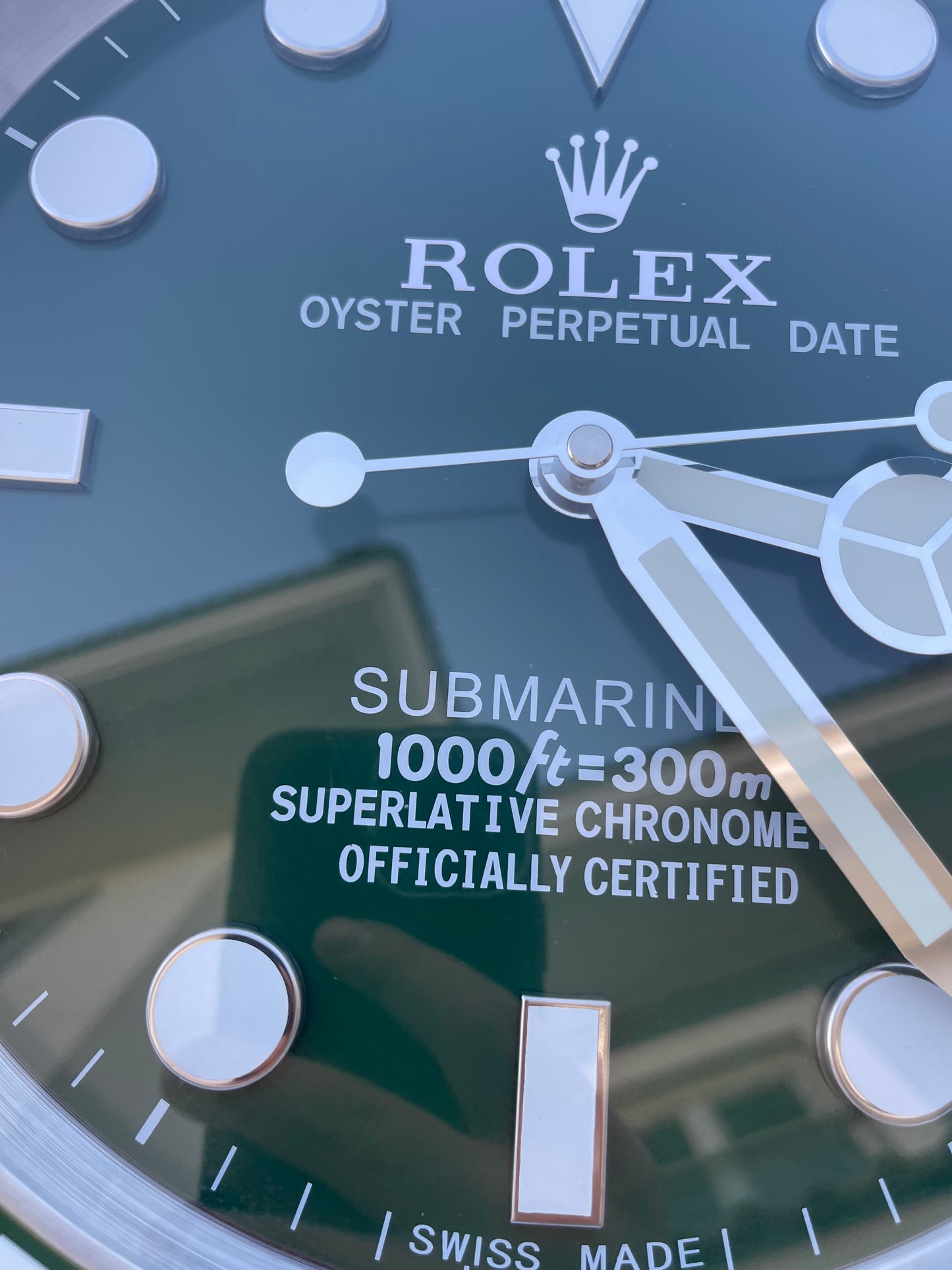 قسم رجال الاعمال - ساعة رولكس سابمارينار للحائط - صناعة يدوية للمينا منفذ تاريخ و ارقام لومينوس مثّل ساعة اليد الاصلية