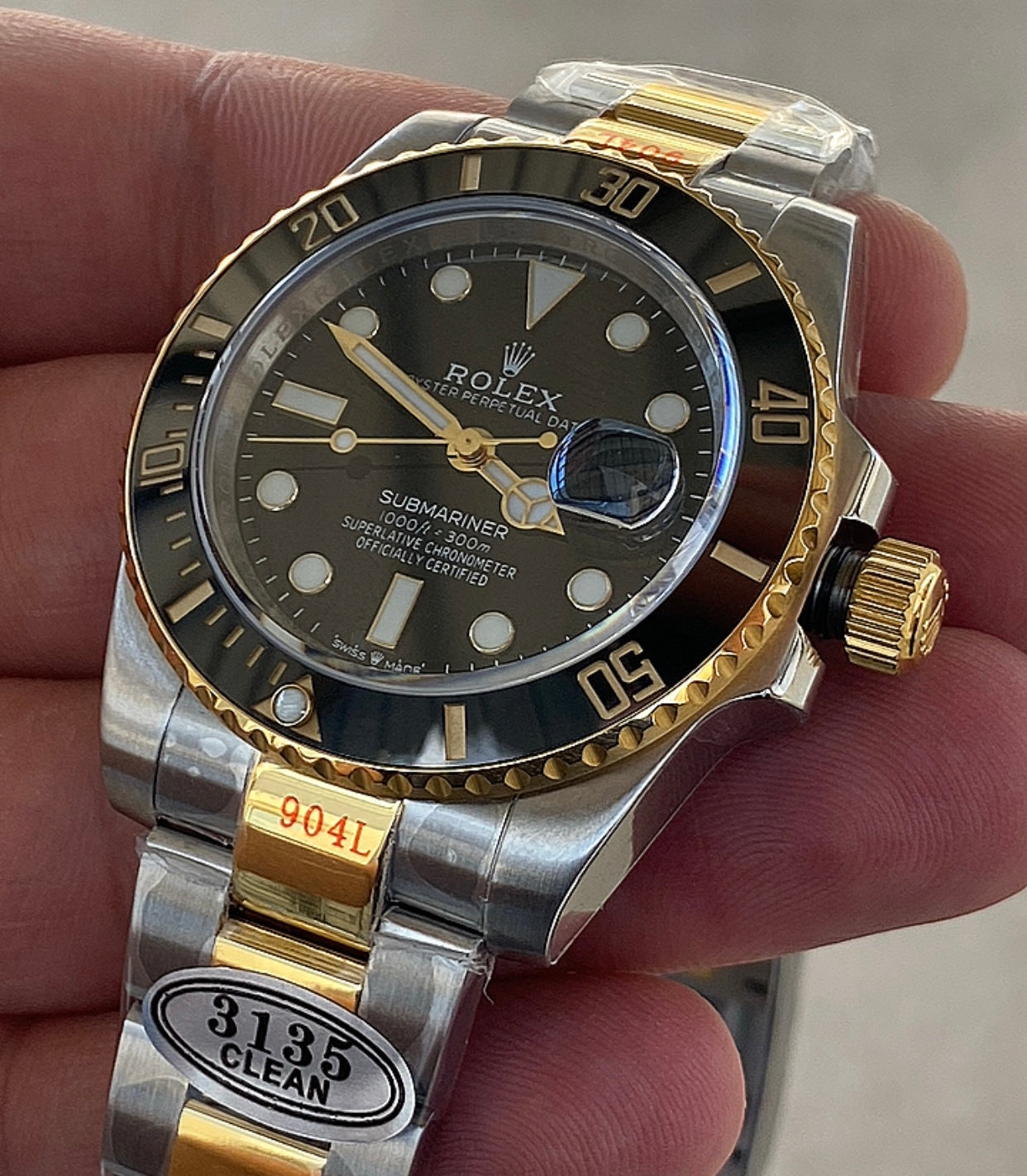 رولكس ساب مارينر ٢٠٢٣ كلين طبق الاصل ماكينة سويسريه