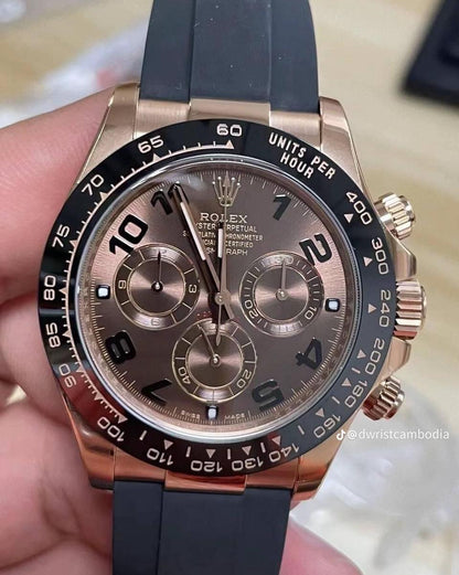 43 mm لمدة ٢٤ ساعه فقط رولكس دايتونا كلين روزجولد - كلين طبق الأصل ماكينة سويسري  قطعة واحدة فقط