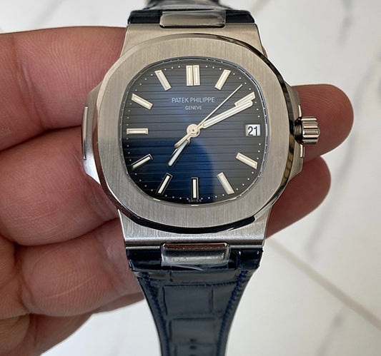 باتيك فيليب نوتلس كلين ٥٧١١ طبق الأصل جلد - نيلي