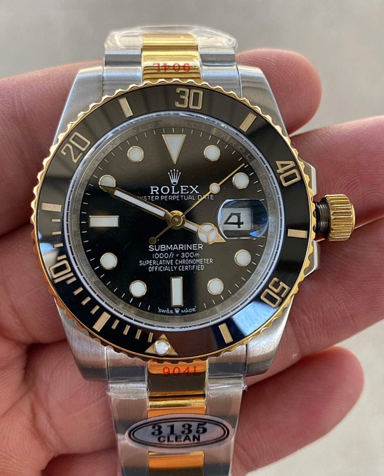 رولكس ساب مارينر ٢٠٢٣ كلين طبق الاصل ماكينة سويسريه