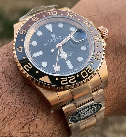 ROLEX GMTMASTER ROOTBEER- كلين طبق الأصل بالتعقيدات و السيريال