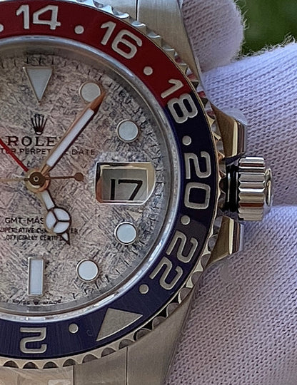 رولكس جي ام تي ببسي اصدار خاص مينا ماربل - كلين طبق الاصل ماكينة سويسري - قطعة نادرة