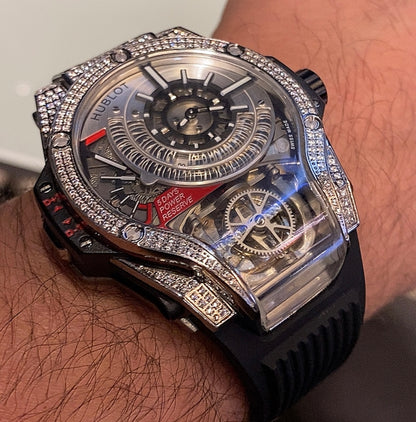 هوبلوت بيج بانج فلوتيمج توربيون - اول حبة في الاردن موديل ٢٠٢٥ (السعر بالدينار الاردني ٦٠٠)