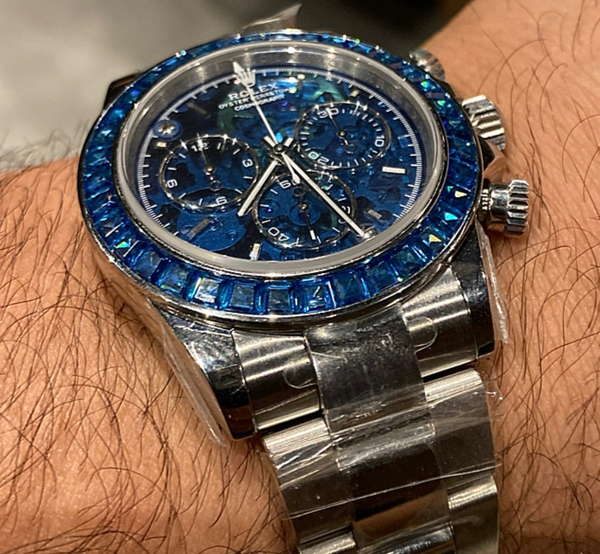 روليكس داي تونا بلو روبي - حبة طبق الاصل نادرة ماكينة سويسري نادرة