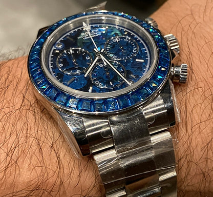 روليكس داي تونا بلو روبي - حبة طبق الاصل نادرة ماكينة سويسري نادرة