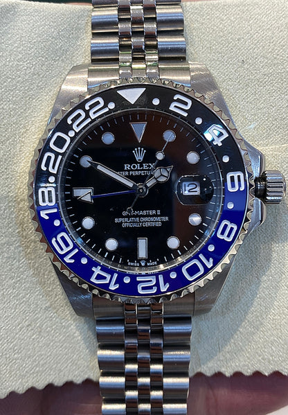 43 mm رولكس باتمان اصدار ٢٠٢٤ كلين تايتل + الكارد الذكي الجديد