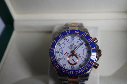رولكس ياخت ماستر الاصدار الكلاسيكي 2023 تو تون روز جولد طلاء عبار 18 قطعة واحدة كلين