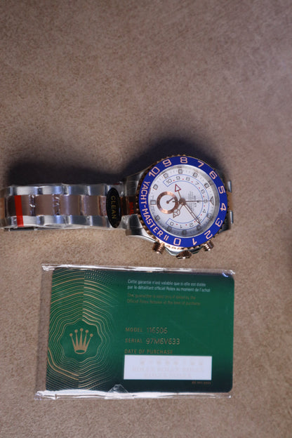 رولكس ياخت ماستر الاصدار الكلاسيكي 2023 تو تون روز جولد طلاء عبار 18 قطعة واحدة كلين