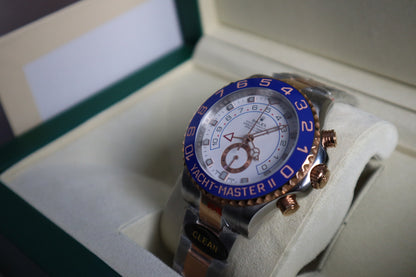 رولكس ياخت ماستر الاصدار الكلاسيكي 2023 تو تون روز جولد طلاء عبار 18 قطعة واحدة كلين