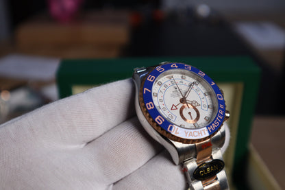 رولكس ياخت ماستر الاصدار الكلاسيكي 2023 تو تون روز جولد طلاء عبار 18 قطعة واحدة كلين