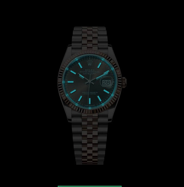 36 mm رولكس ديت جستستيل وذهب إيفروز بقرص ماربل