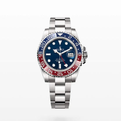 40 mm رولكس جي إم تي ماستر 2 وايت غولد بيبسي