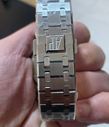 AP Royal Oak titanium skyblue 41 mm  (كلين تايتل)