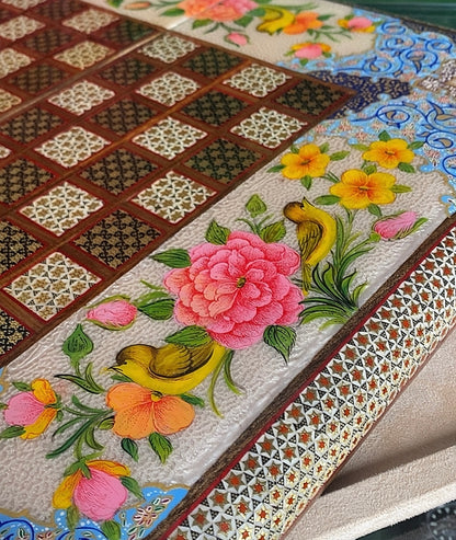 تحفة فنية صناعة يدوية - طاولي و شطرنج رسمة واحدة فقط يعني الحبة الوحيدة في العراق - احجار الطاولي و الشطرنج صناعة يدوي  بادق التفاصيل (t2)