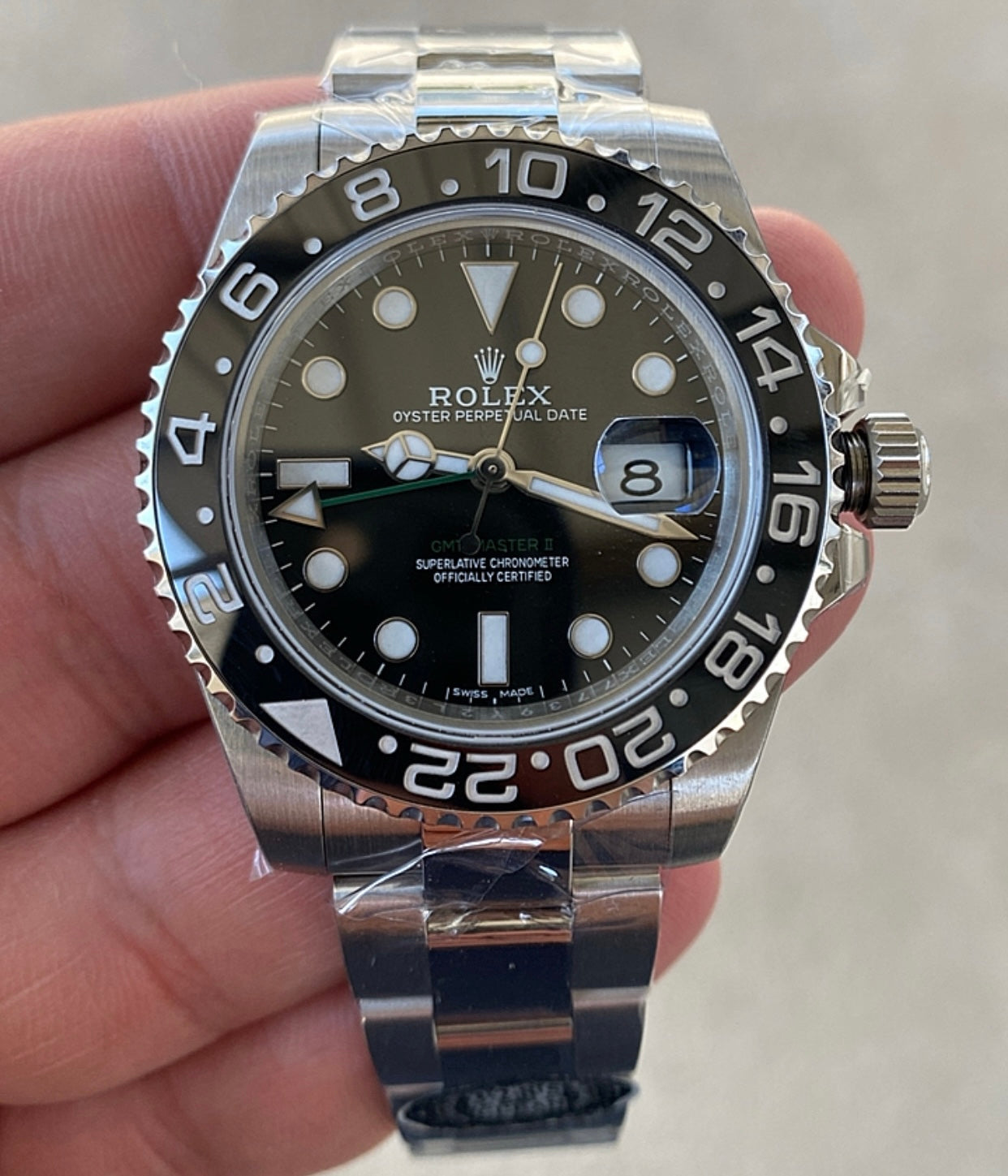 رولكس جي أم تي ماستر لون بيزل اسود - كلين طبق الأصل سيراميك  و ماكينة سويسرية بكامل التعقيدات