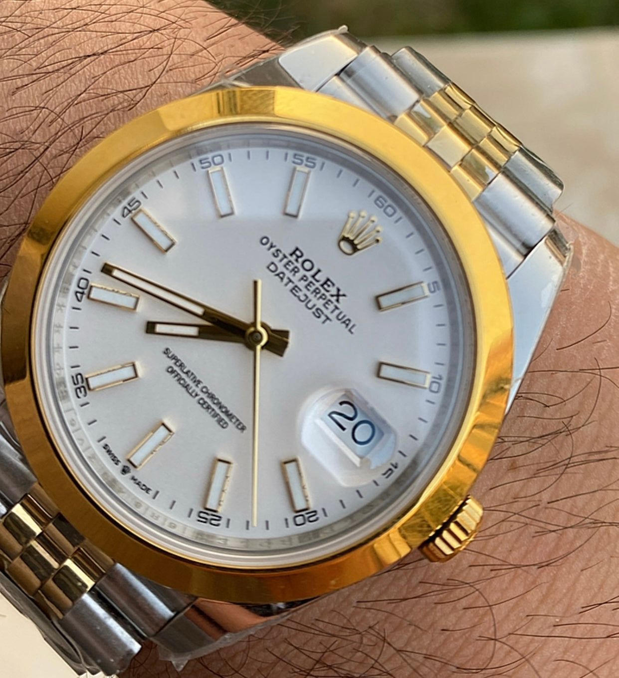 رولكس دايت جست سير جوبلي تو تون ( مستحيل تميزها بأيدك ) - كلين طبق الأصل - سيريال حقيقي  - ماكينة مطابقة للاصلية