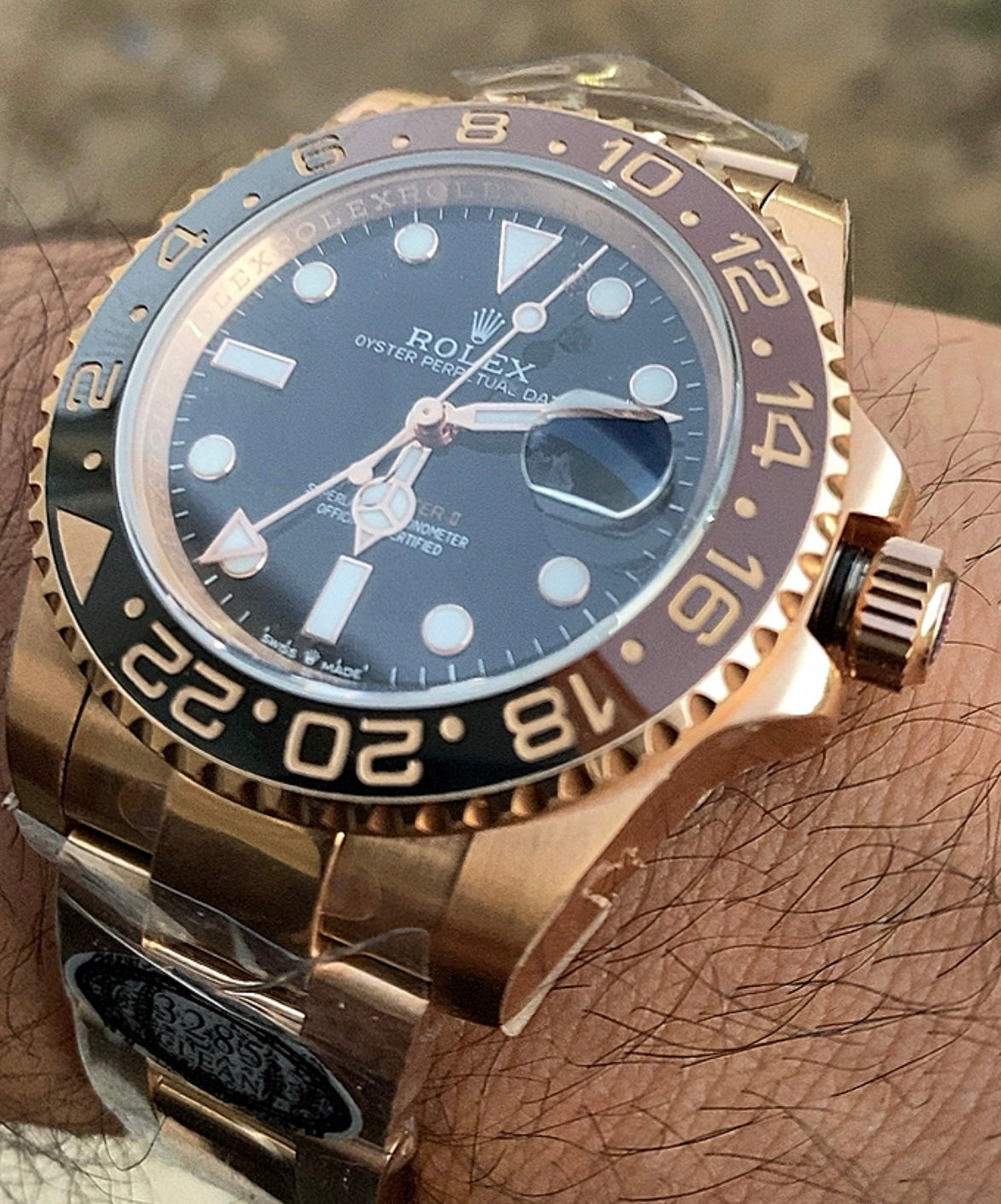 ROLEX GMTMASTER ROOTBEER- كلين طبق الأصل بالتعقيدات و السيريال