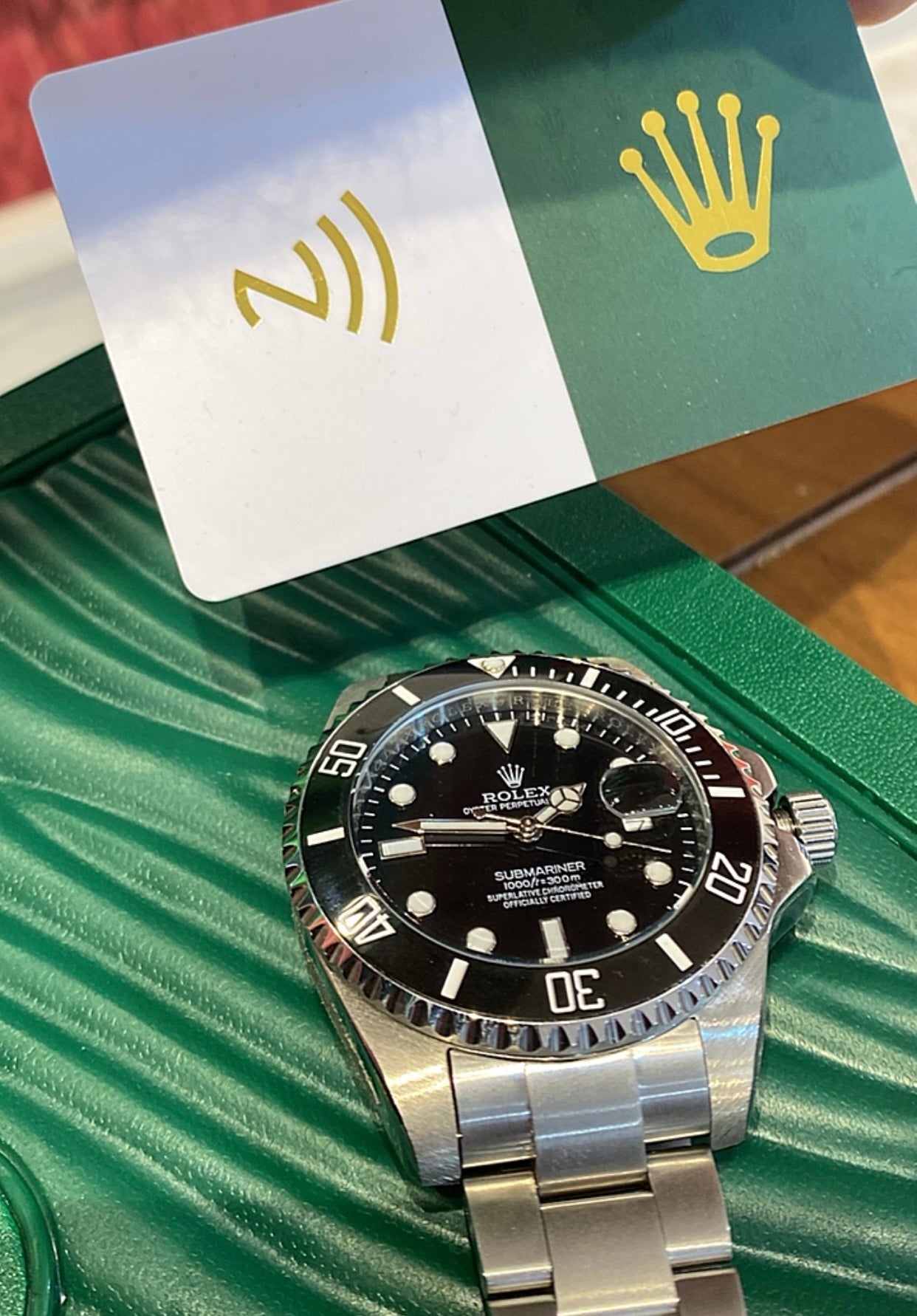 41 mm رولكس سابمارينر اسود اصدار ٢٠٢٤ كلين تايتل + الكارد الذكي الجديد
