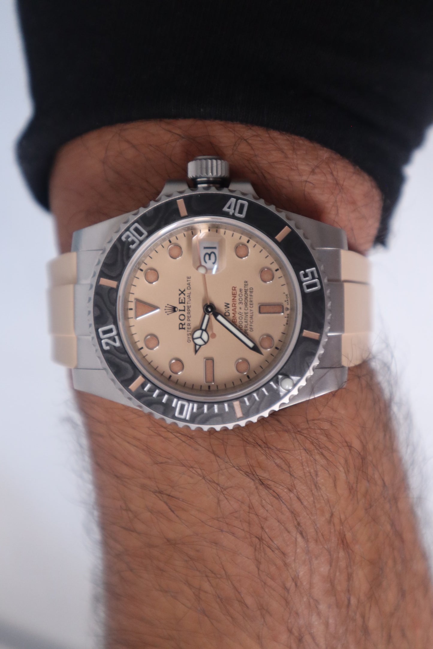 Rolex Submariner DIW - اصدار خاص قطعة واحدة كلين طبق الأصل ماكينة سويسري (سير عدد 2 رابر و تيتانيوم فضي) (السعر بالاردني 750)