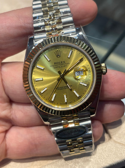 رولكس دايت جست مينا جولد سير جويلي تو تون كلين طبق الأصل