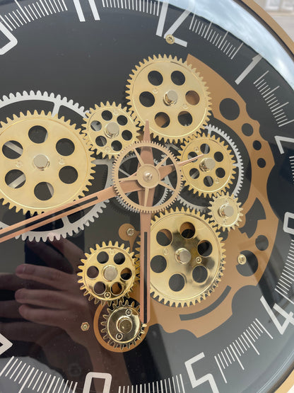 قسم رجال الأعمال ساعه حائط بتصميم كلاسيكي بمسننات تعمل بشكل كامل قطعه واحده فقط